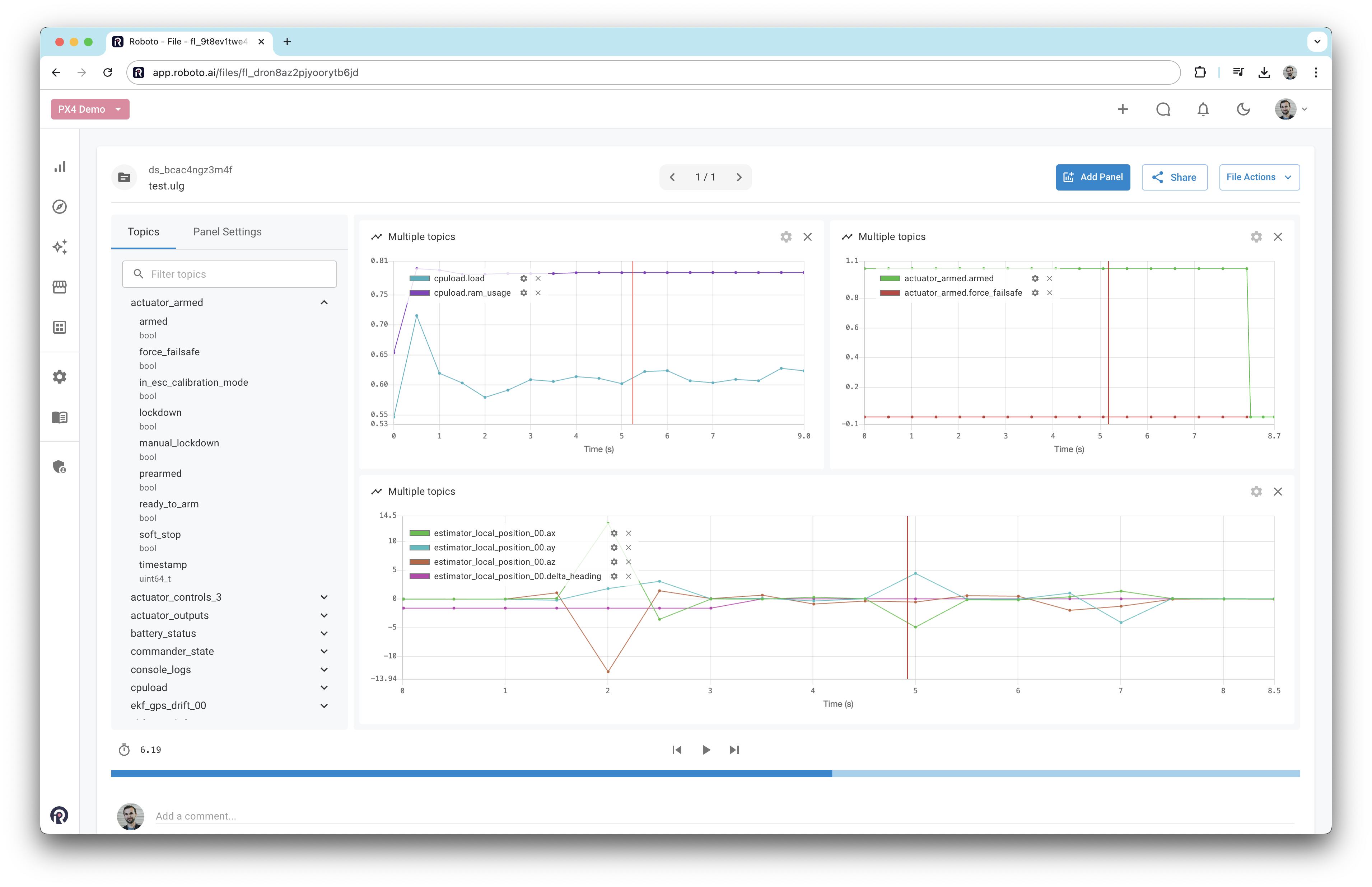 Plot ULog data
