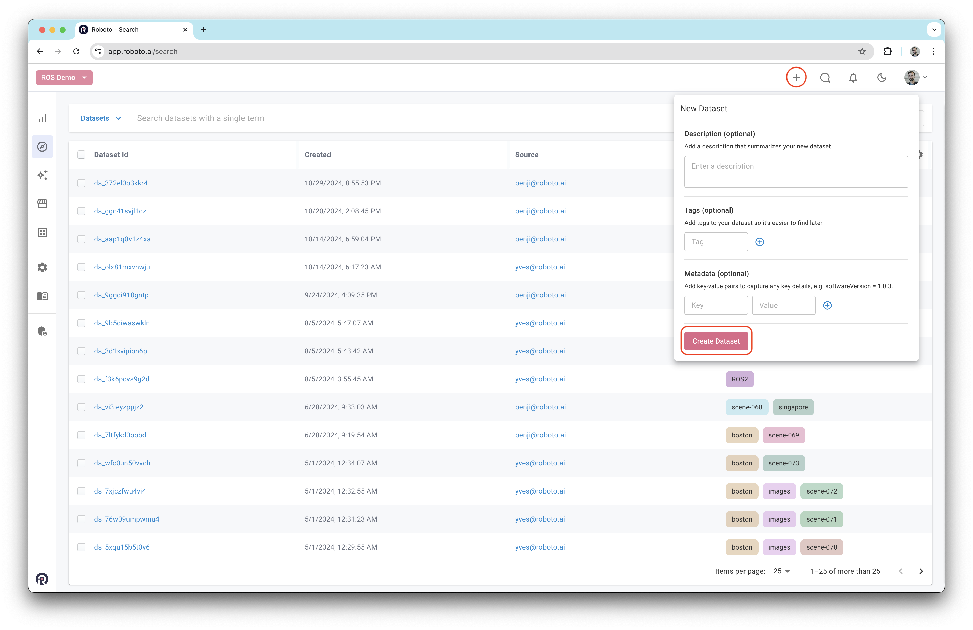 Create a dataset